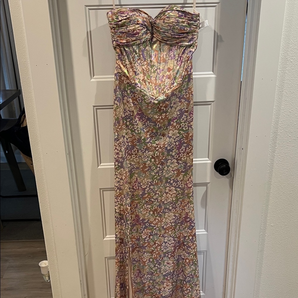 Floral Strapless Maxi Dress